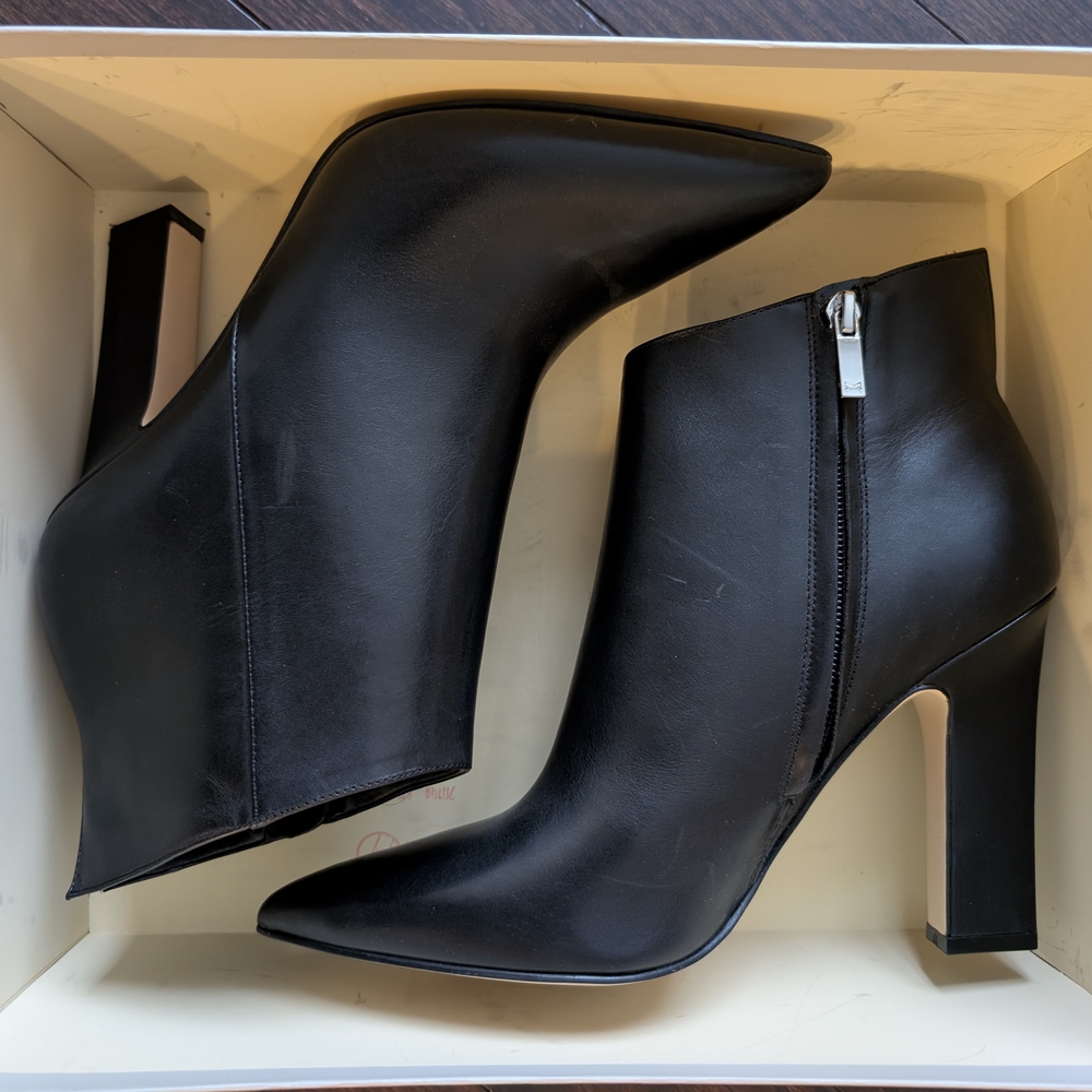 Marc Fisher Mella Sleek Black Heeled Boots